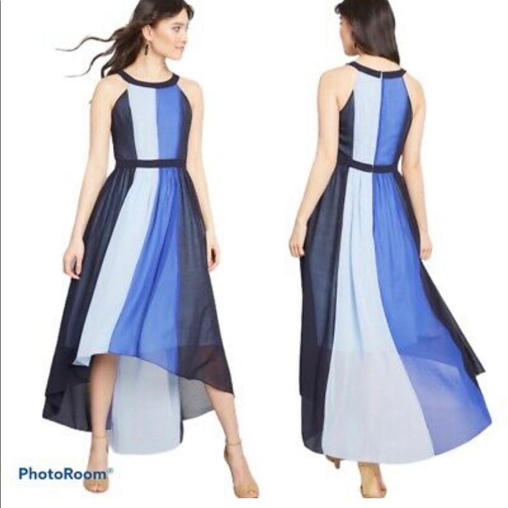 NEW Modcloth Peachy Queen Maxi Dress Blue High-Low - NWT